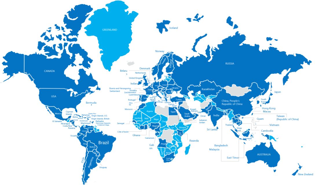 International Warehouse Stocking Locations